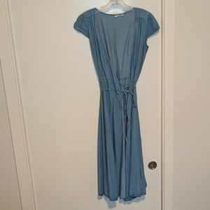Midi Wraparound Denim Dress from Gap
